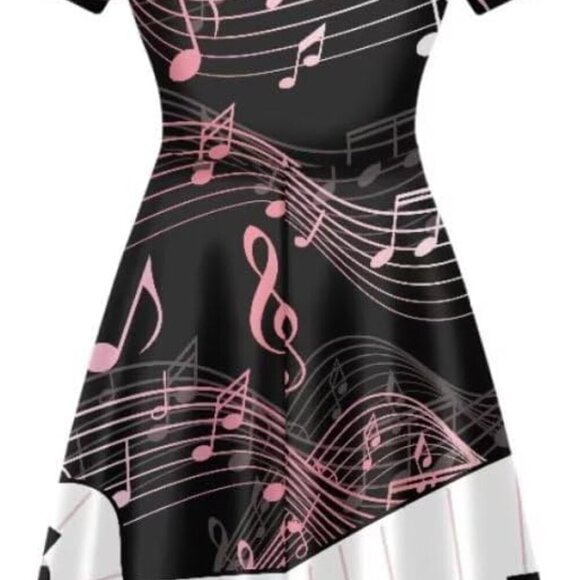 Women Tank Dress Polyester V-Neck Short Sleeve Midi Casual Beach Wear - Picture 2 of 6